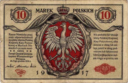 10 Polish Marks, 1917